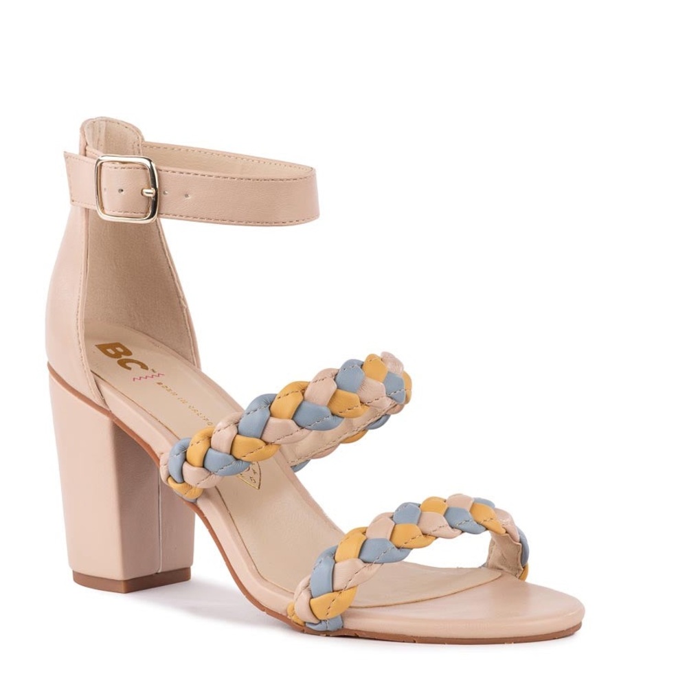 BC Footwear Wanna Be Heels Women's In Blush Multi Size 8.5 NWOB